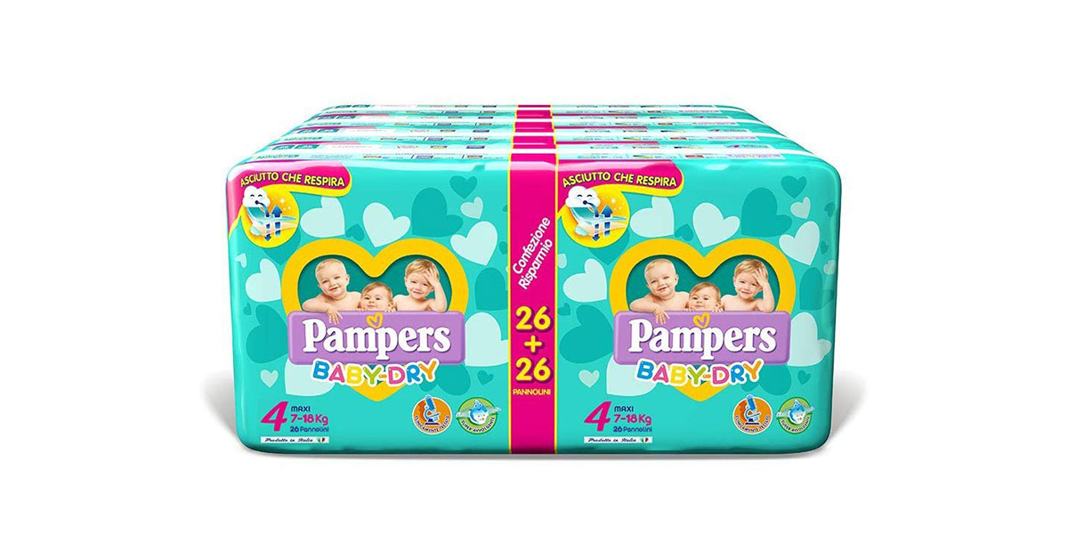 You are currently viewing Pannolini Pampers Baby Dry Taglia 4